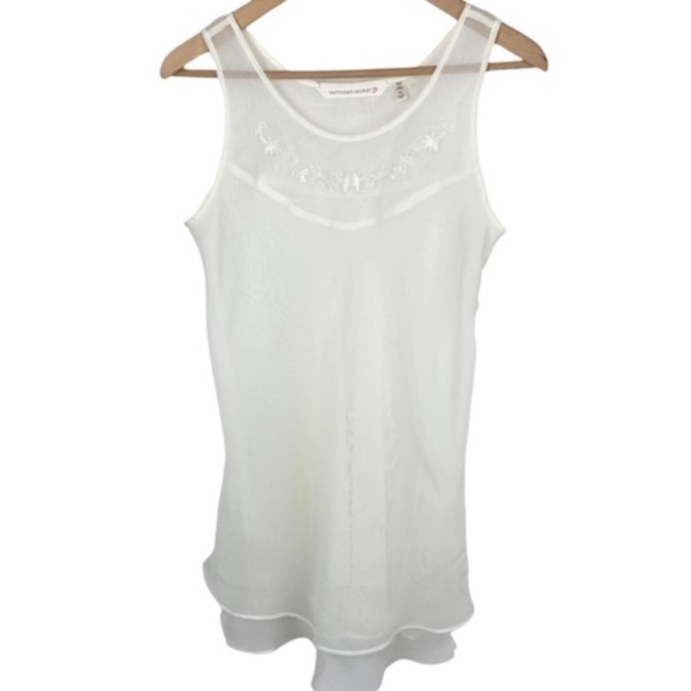 Vintage Victorias Secret Nightie Size XS Beaded Sheer Nightgown Romantic Bridal